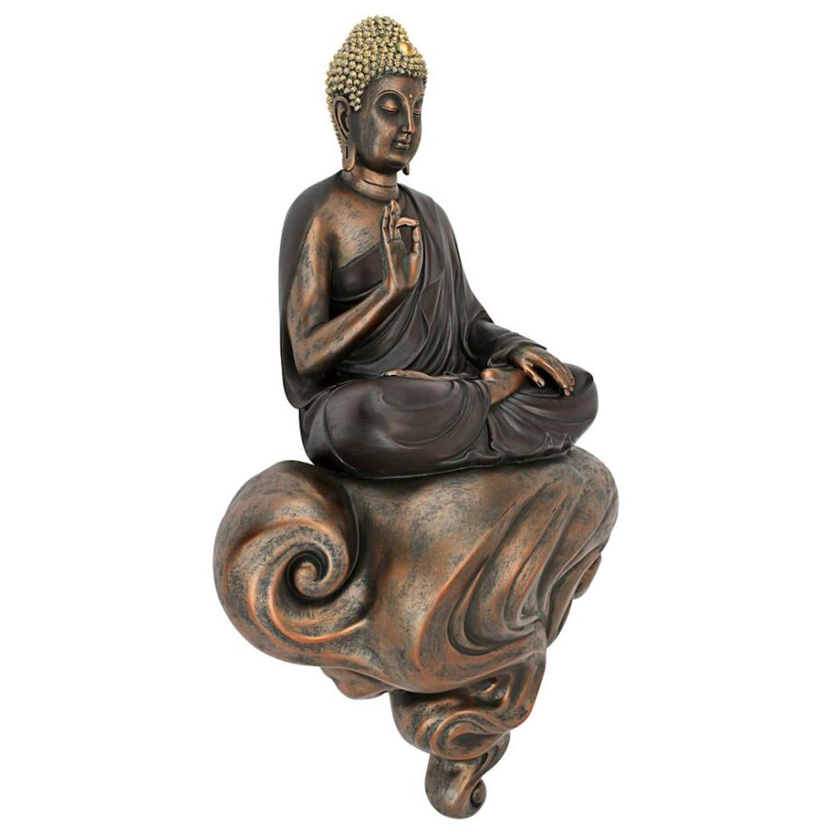 Enlightened Buddha on a Cloud Floating Wall Sculpture