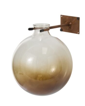 Envision Wall Mount Vase Collection Brown Sphere - 7"x 8.25" 43800.25