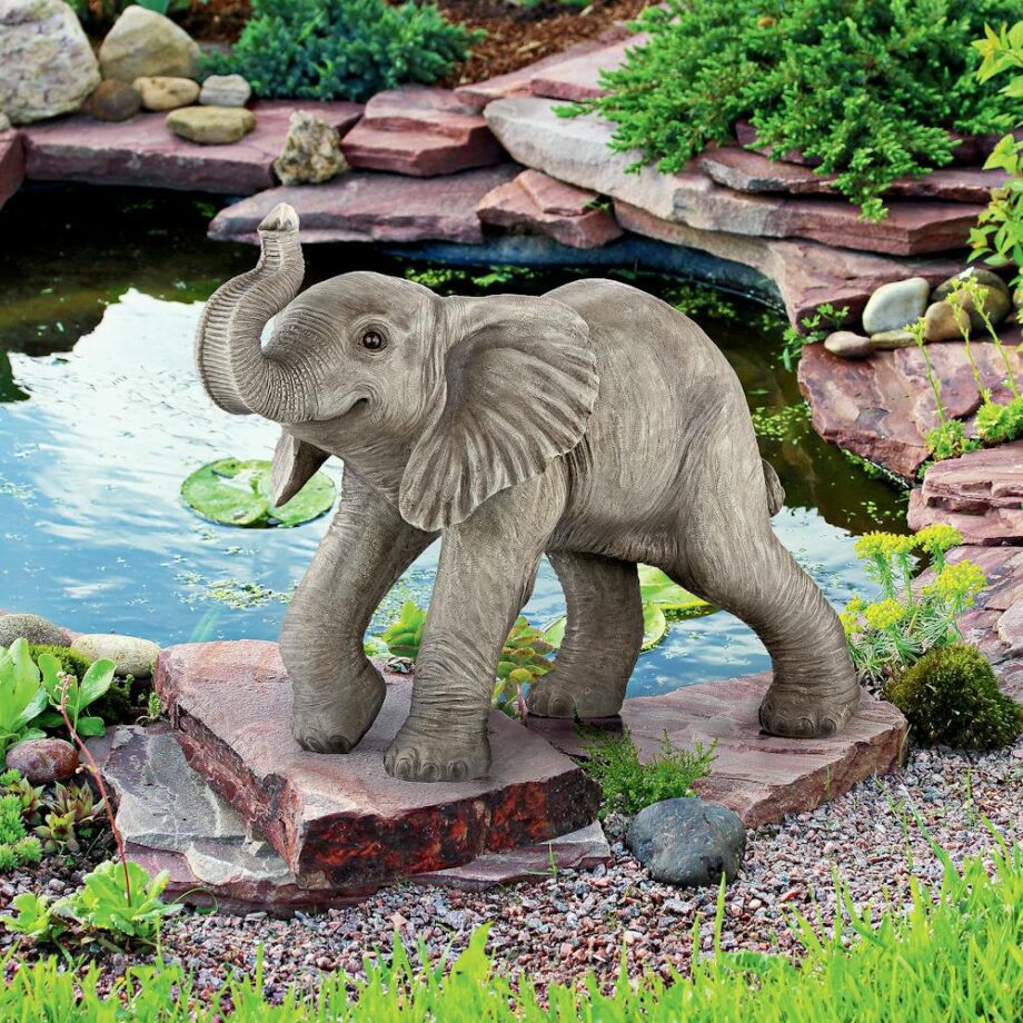 Eshe the Exuberant Elephant Garden Statue QM2849100