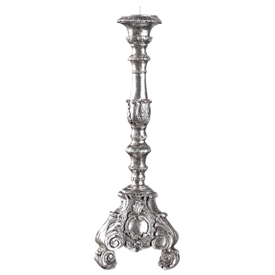 European Scroll-Footed Candlestick: Medium Each