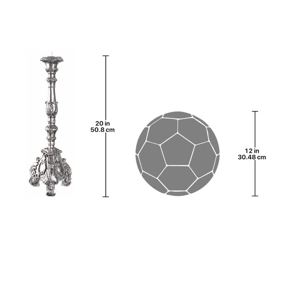 European Scroll-Footed Candlestick: Medium Each