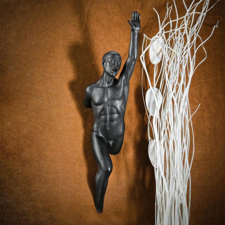 Facing the Future Nude Male Wall Sculpture PD2830