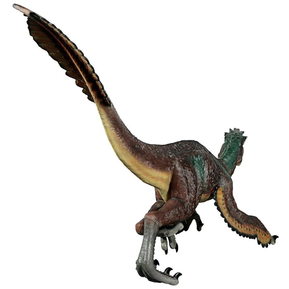 Feathered Velociraptor Jurassic-Sized Dinosaur Statue