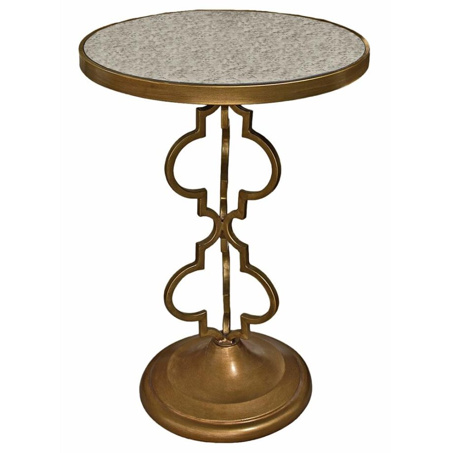 Film Noir Art Deco Mirrored Accent Table