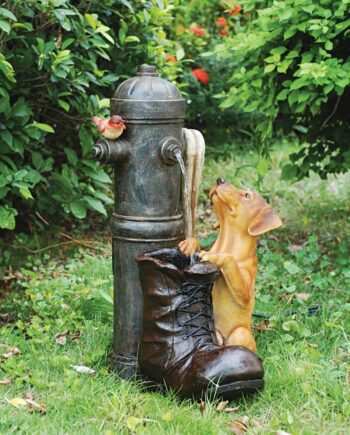 Fire Hydrant Pooch Sculptural Fountain SS10494