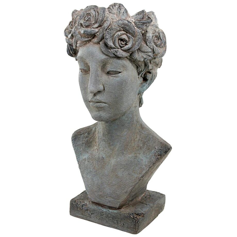 Flora, Roman Nymph of Flowers Sculptural Head Planter