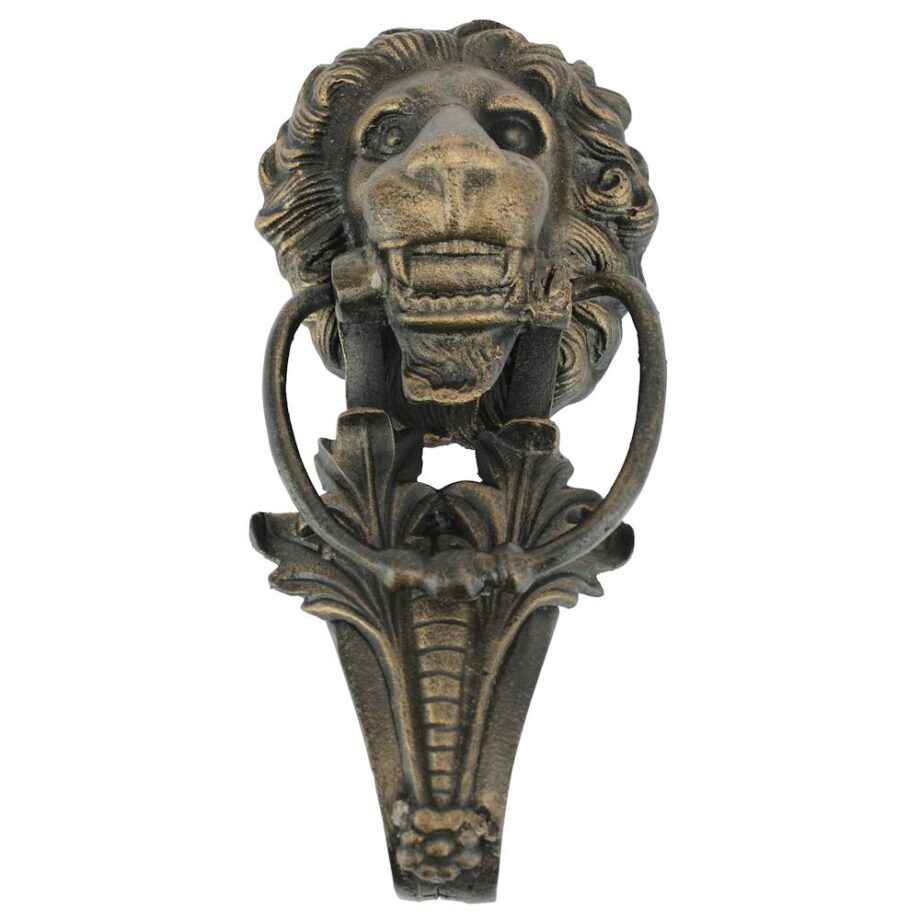 Grande Florentine Lion Authentic Foundry Iron Door Knocker