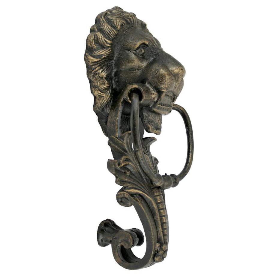 Grande Florentine Lion Authentic Foundry Iron Door Knocker