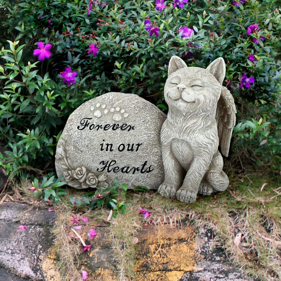 Forever in Our Hearts Memorial Cat Statue QL593932