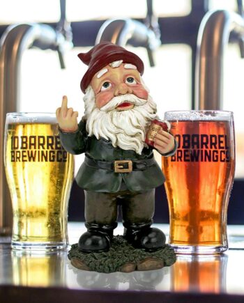 Foul Finger Tipsy Tim Beer Garden Gnome Statue QL1530771