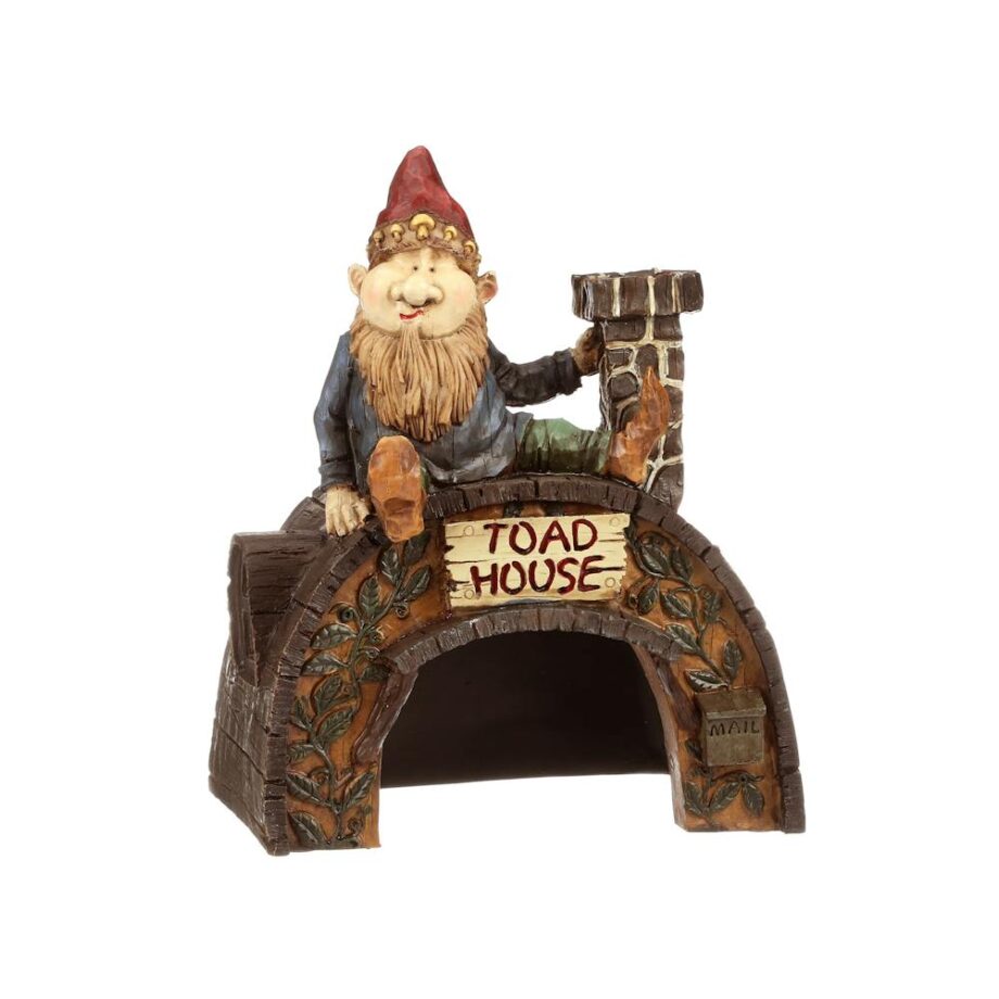 Garden Gnome's Toad House Statue