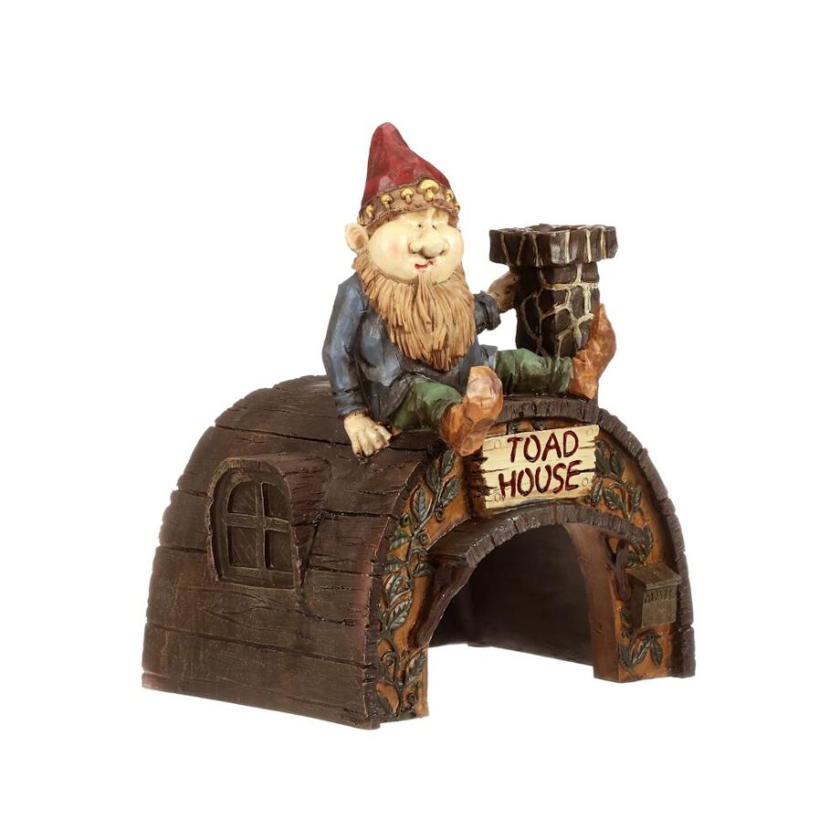 Garden Gnome's Toad House Statue