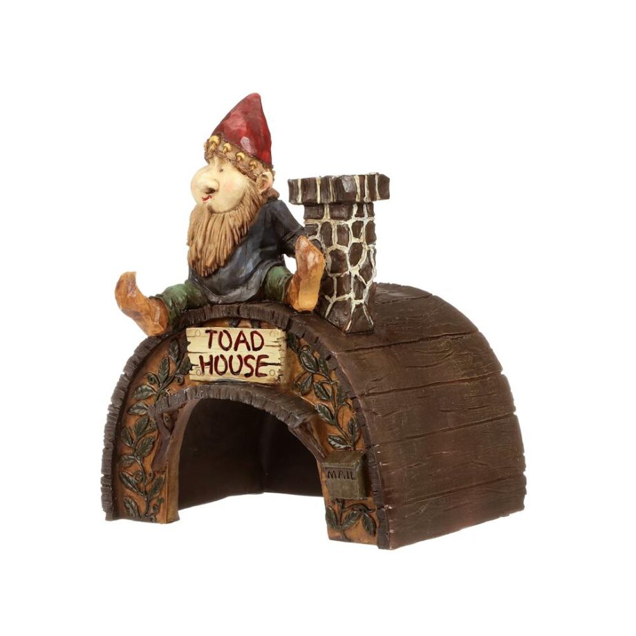 Garden Gnome's Toad House Statue