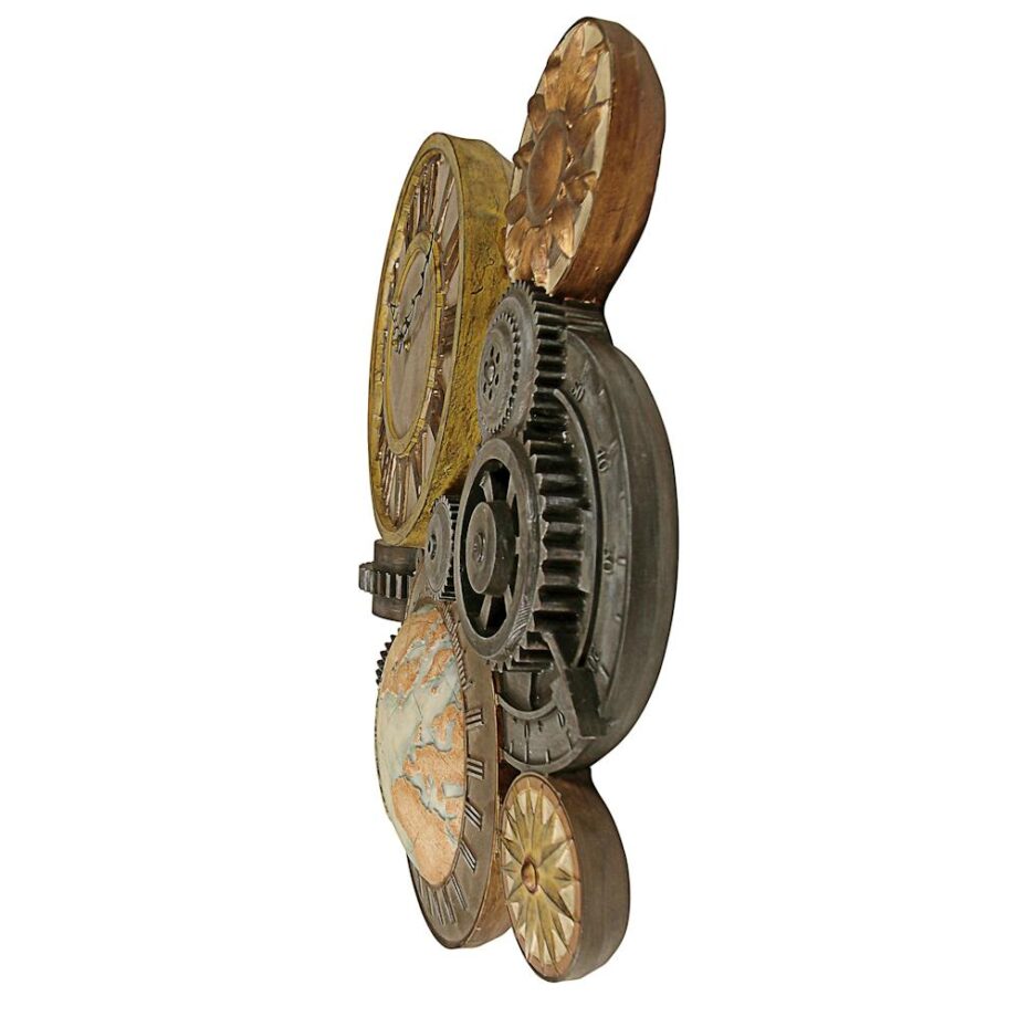 Gears of Time Sculptural Wall Clock: Medium