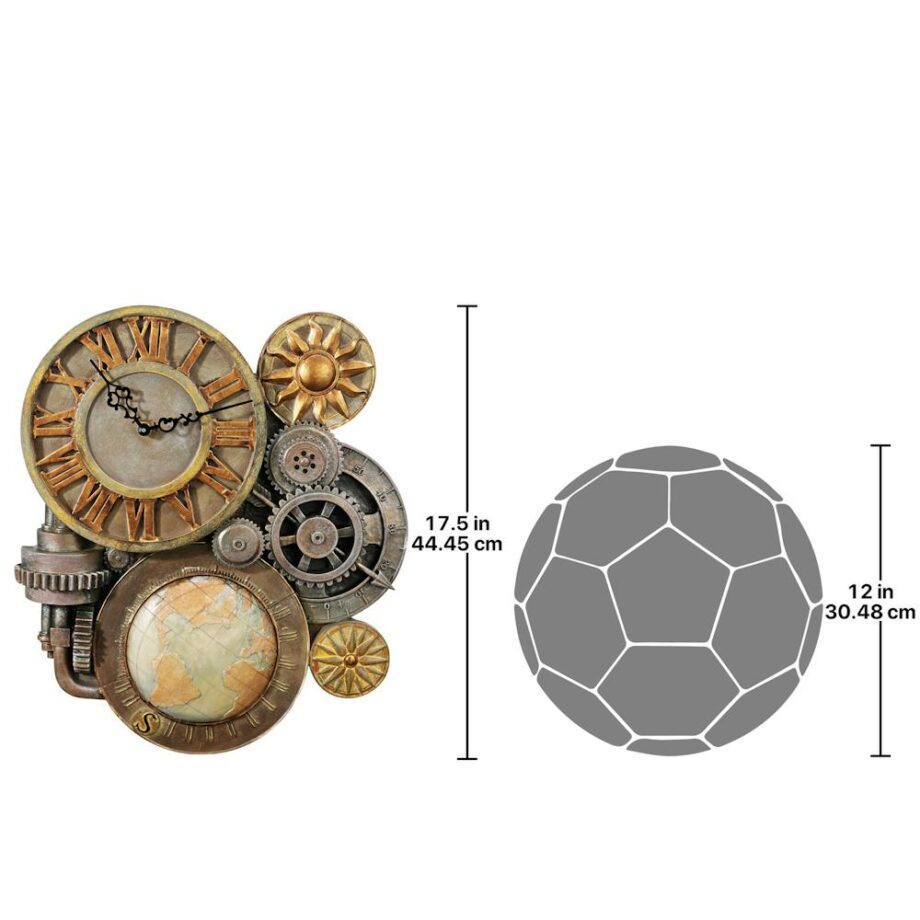 Gears of Time Sculptural Wall Clock: Medium