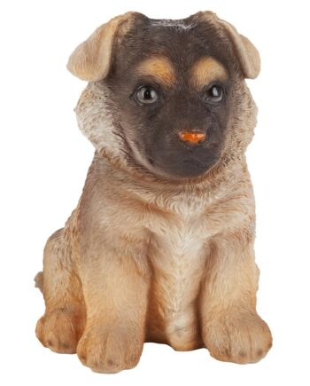 German Shepherd Puppy Partner Collectible Dog Statue JQ11223