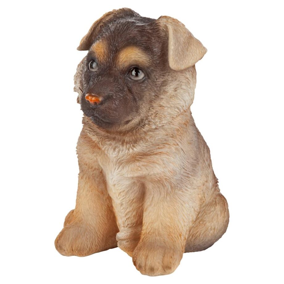 German Shepherd Puppy Partner Collectible Dog Statue