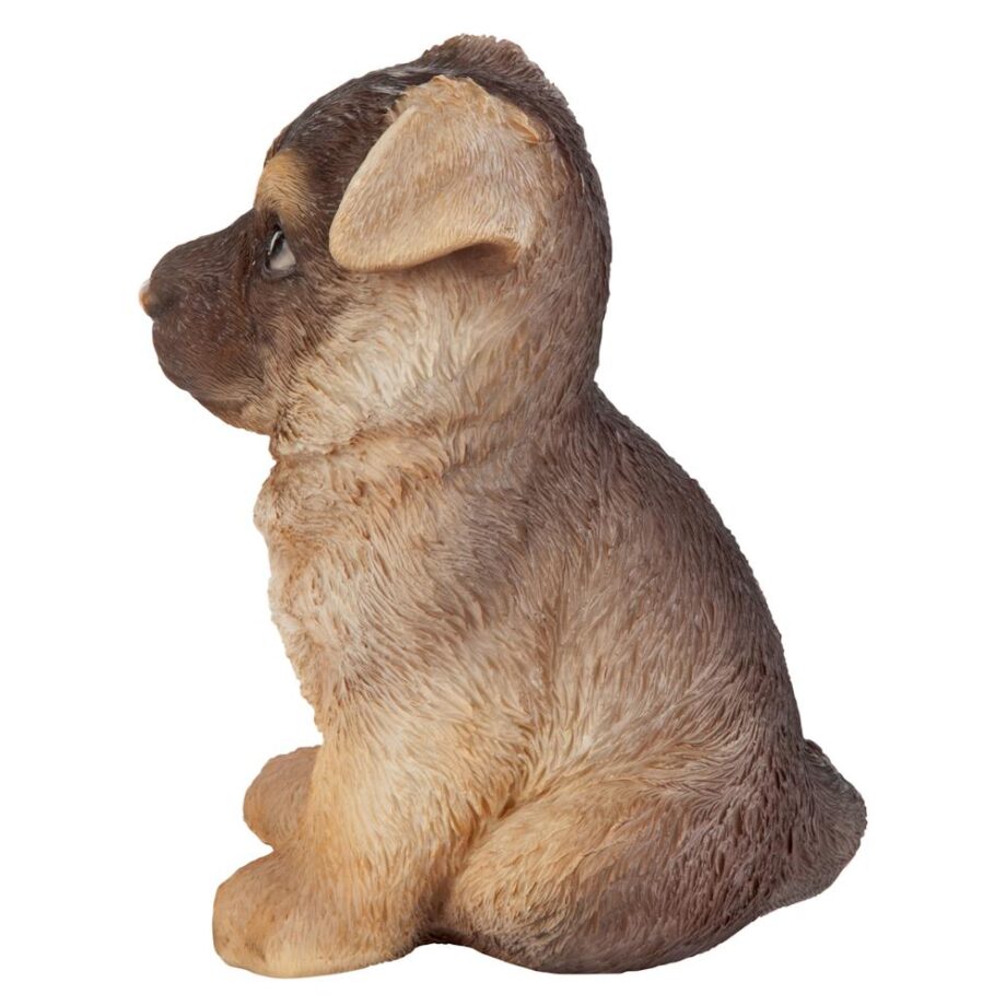 German Shepherd Puppy Partner Collectible Dog Statue