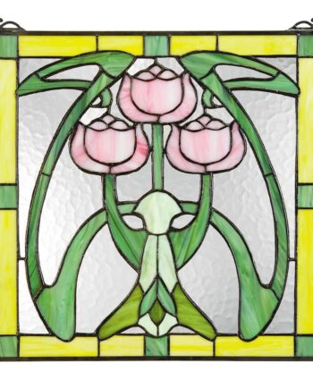 Glasgow Basket Tiffany-Style Stained Glass Window TF28012