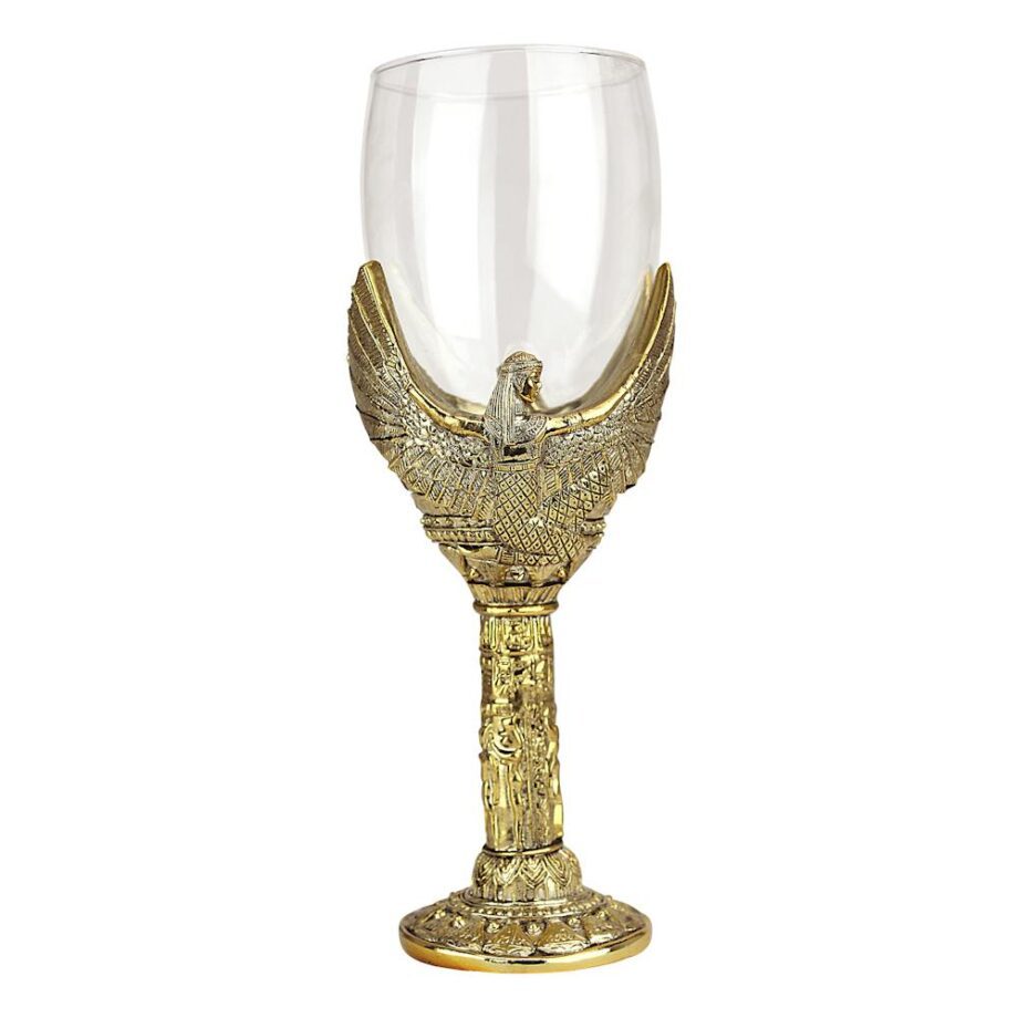 Goddess Isis Sculptural Wine Goblet: Each