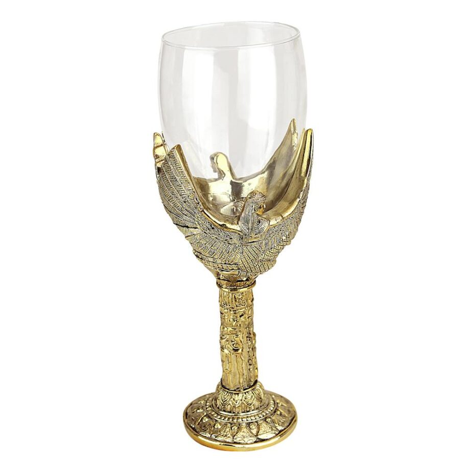 Goddess Isis Sculptural Wine Goblet: Each