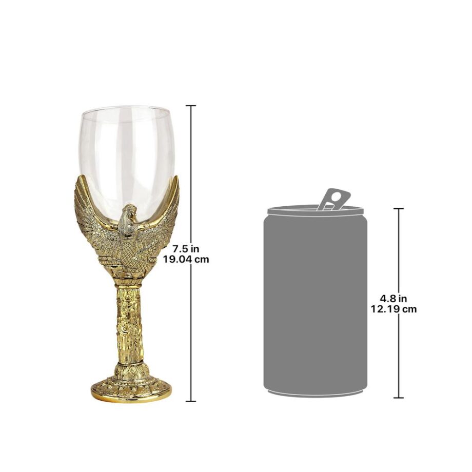 Goddess Isis Sculptural Wine Goblet: Each