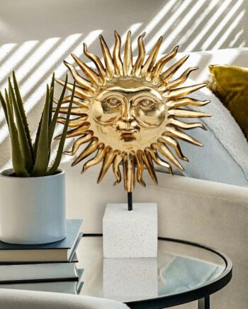 Golden Life Force Sun Statue QL1181