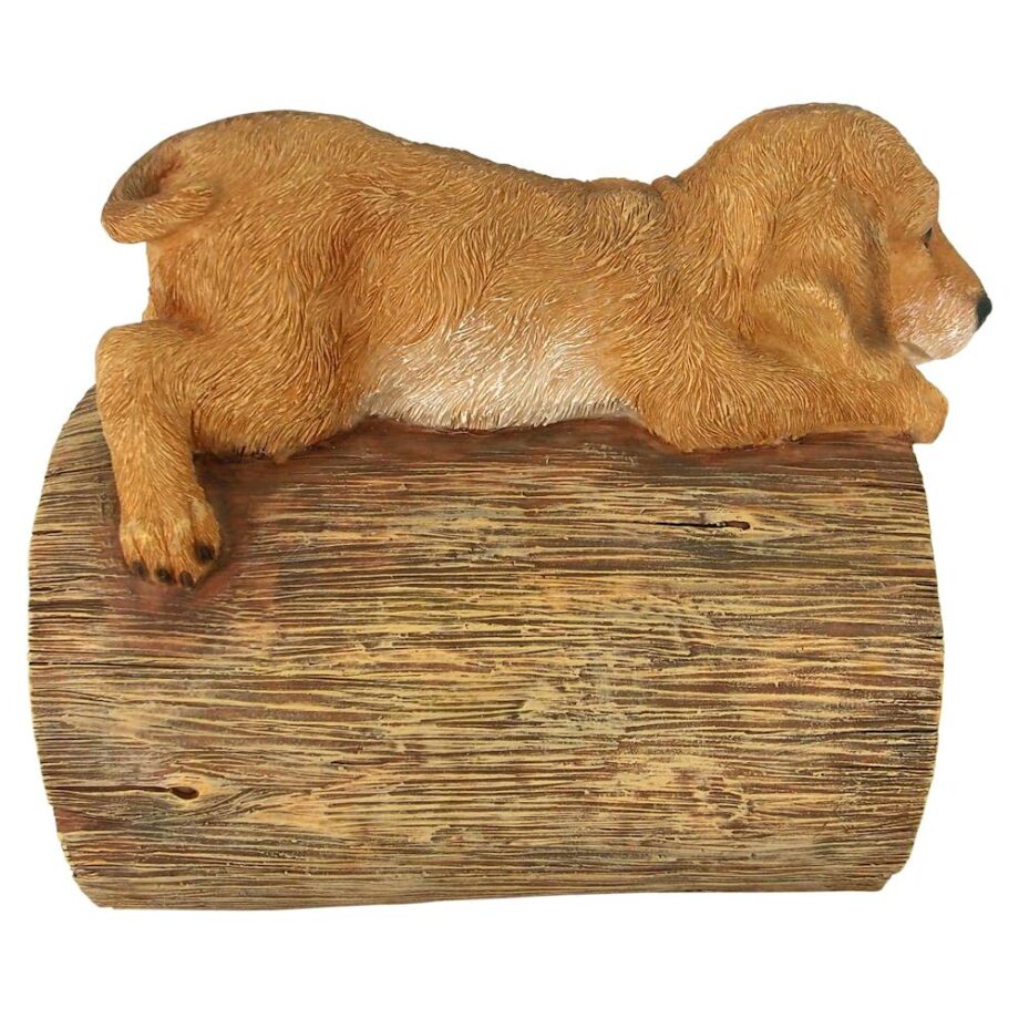 Golden Retriever Puppy Dog Gutter Guardian Downspout Statue