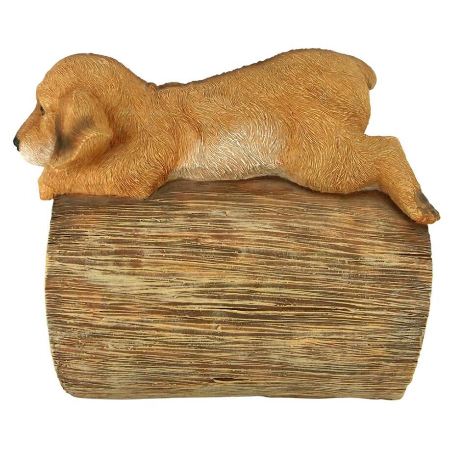 Golden Retriever Puppy Dog Gutter Guardian Downspout Statue