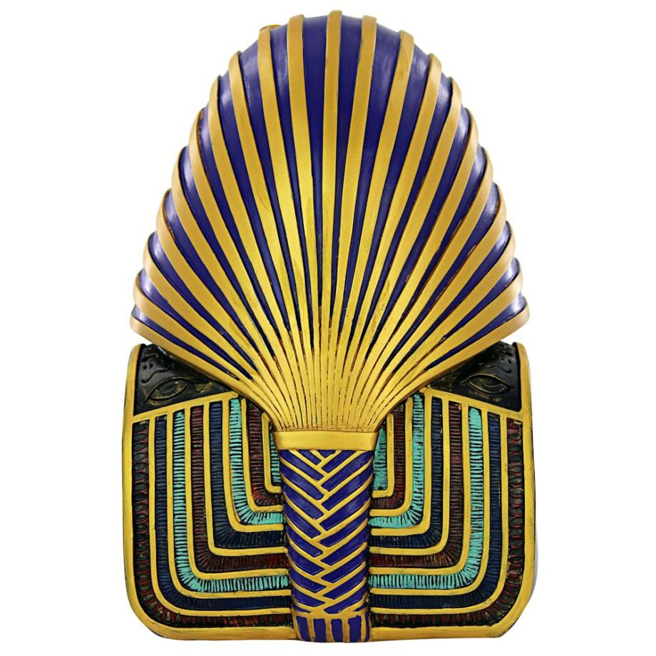 Golden Shroud of Tutankhamen Egyptian Bust Statue: Large