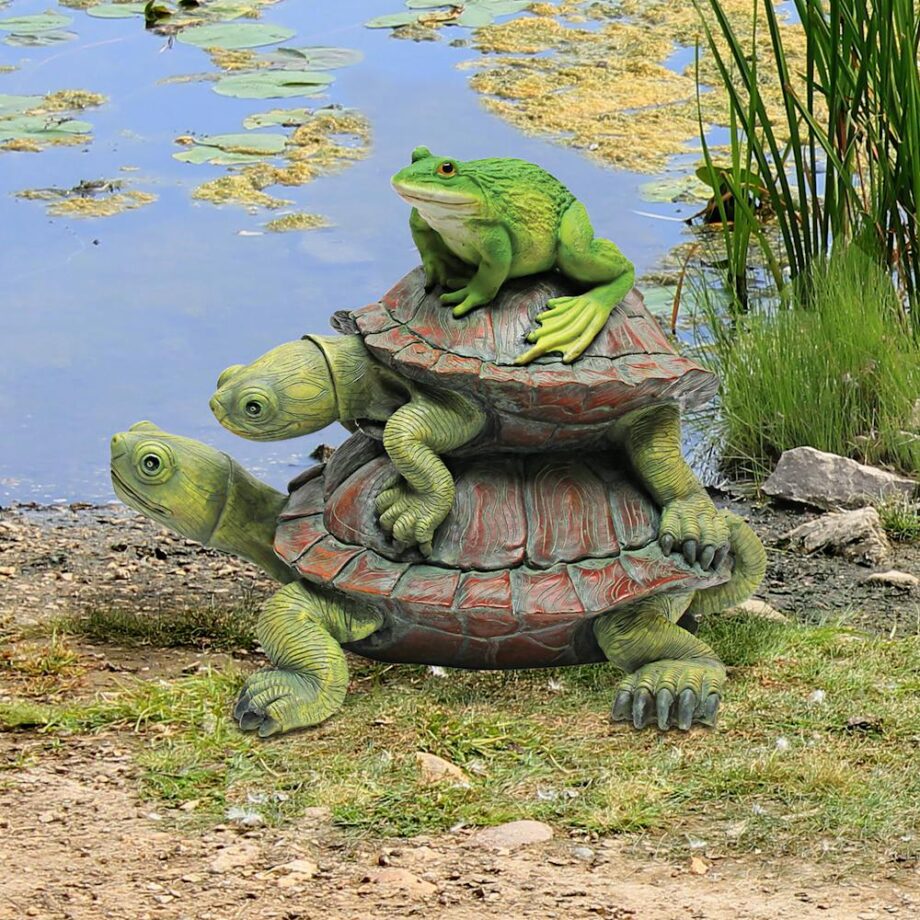 In Good Company, Frog and Turtles Statue QM221531