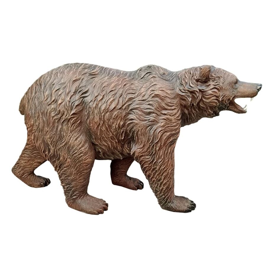 Grand-Scale Grizzly Brown Bear Garden Statue