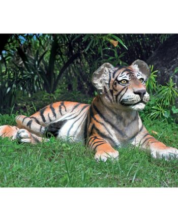 The Grand-Scale Lying Down Bengal Tiger Cub Statue NE80148