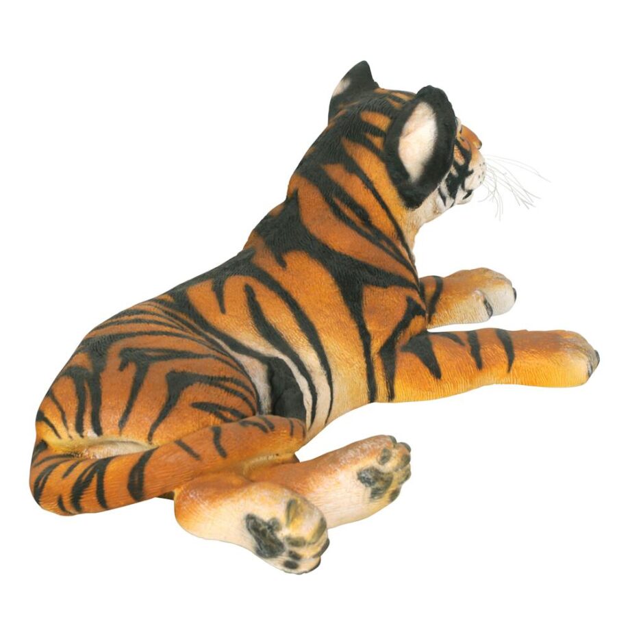 The Grand-Scale Lying Down Bengal Tiger Cub Statue