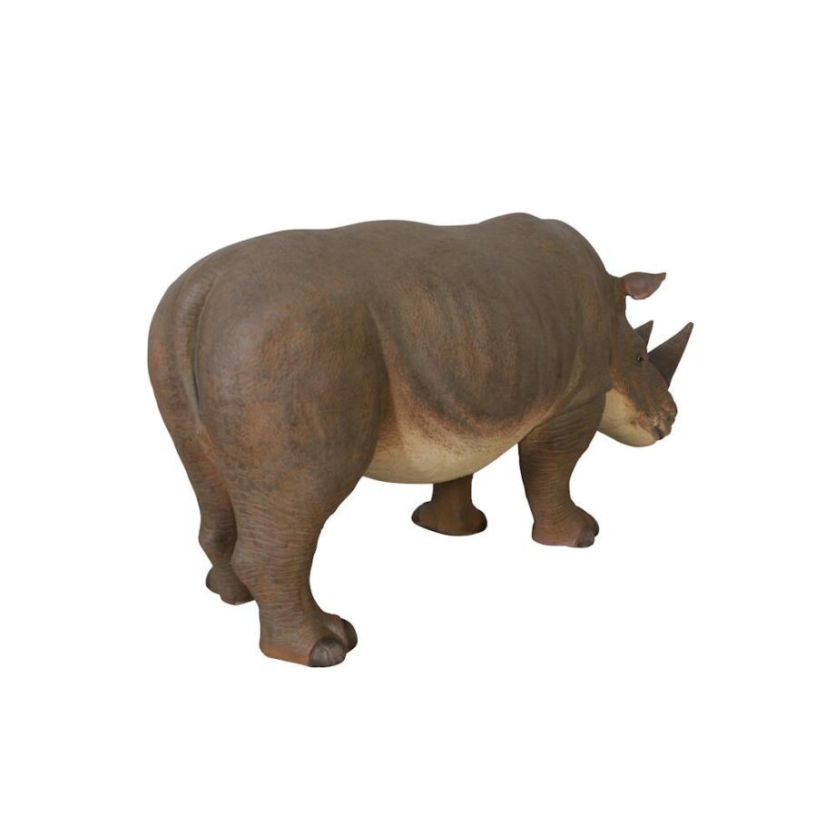 Grand-Scale African Rhinoceros Wildlife Statue