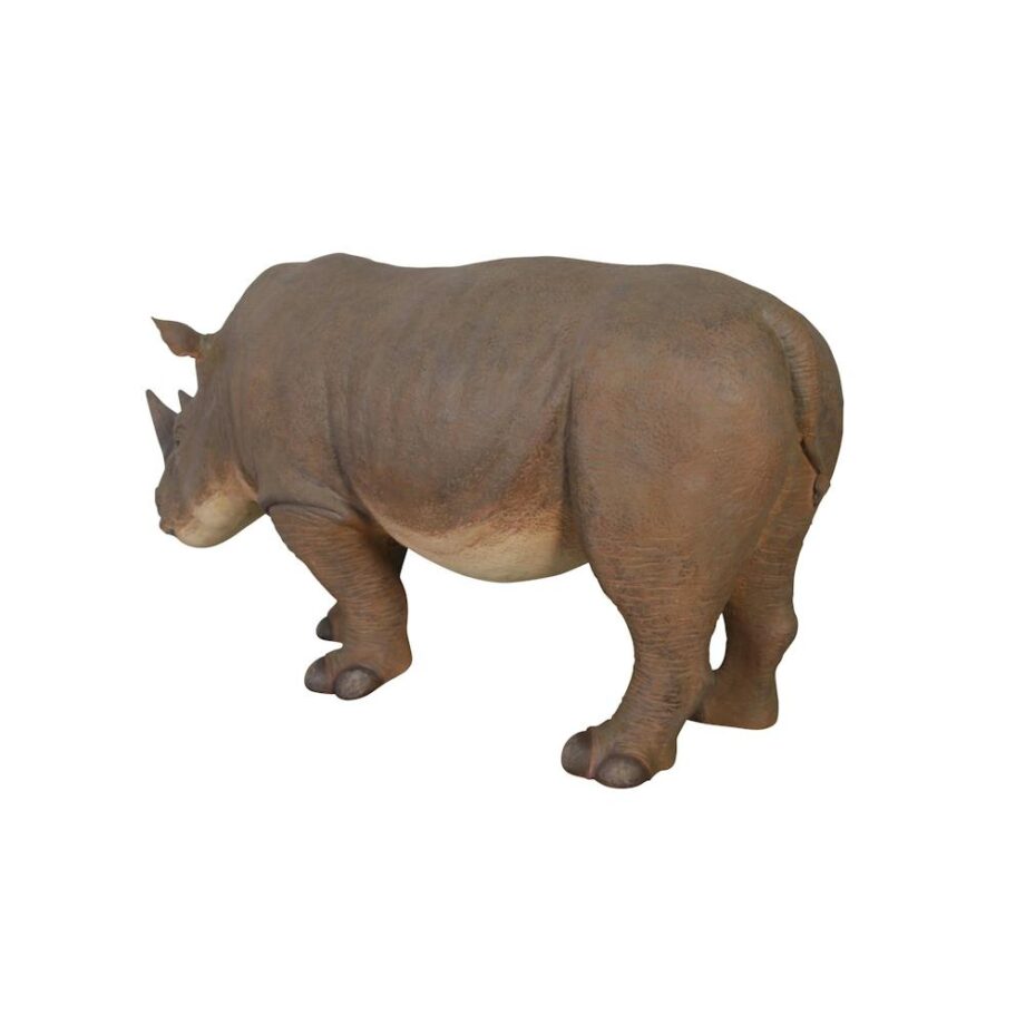 Grand-Scale African Rhinoceros Wildlife Statue