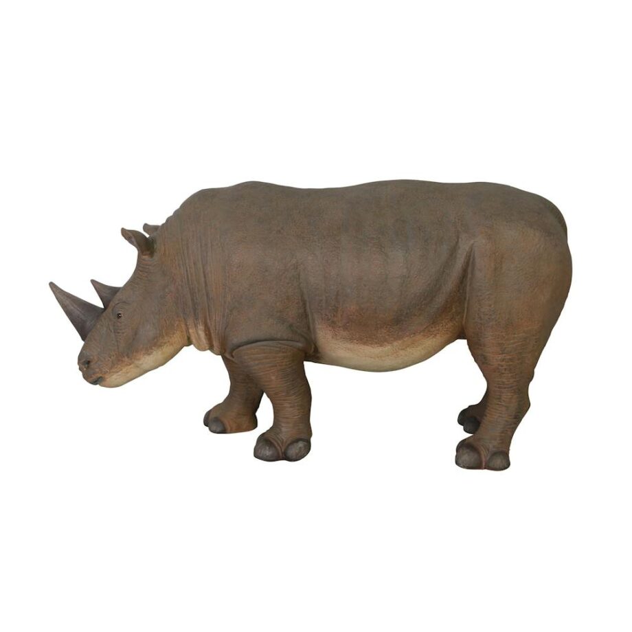 Grand-Scale African Rhinoceros Wildlife Statue