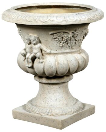 Grape Harvest Cherub Architectural Garden Urn: Each NE210152