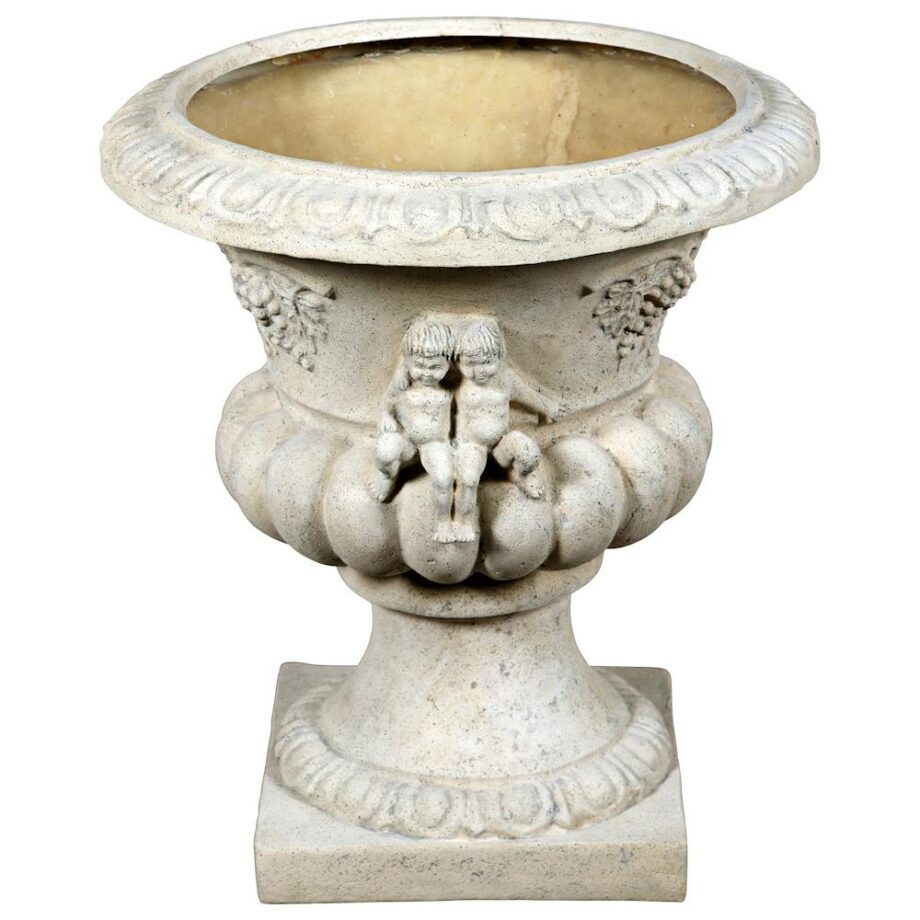 Grape Harvest Cherub Architectural Garden Urn: Each