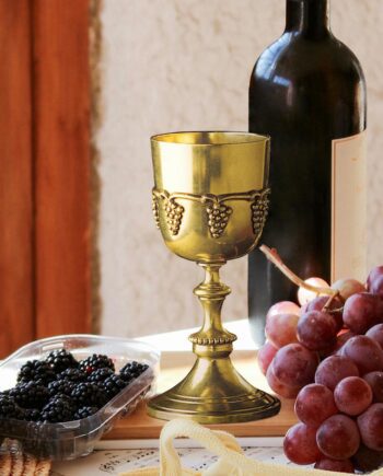 Grape Harvest Solid Brass Goblet TV8747