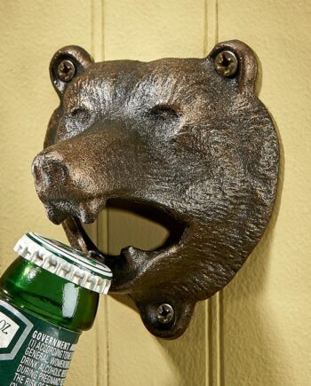 Grizzly Bear of the Woods Cast Iron Bottle Opener SP1622