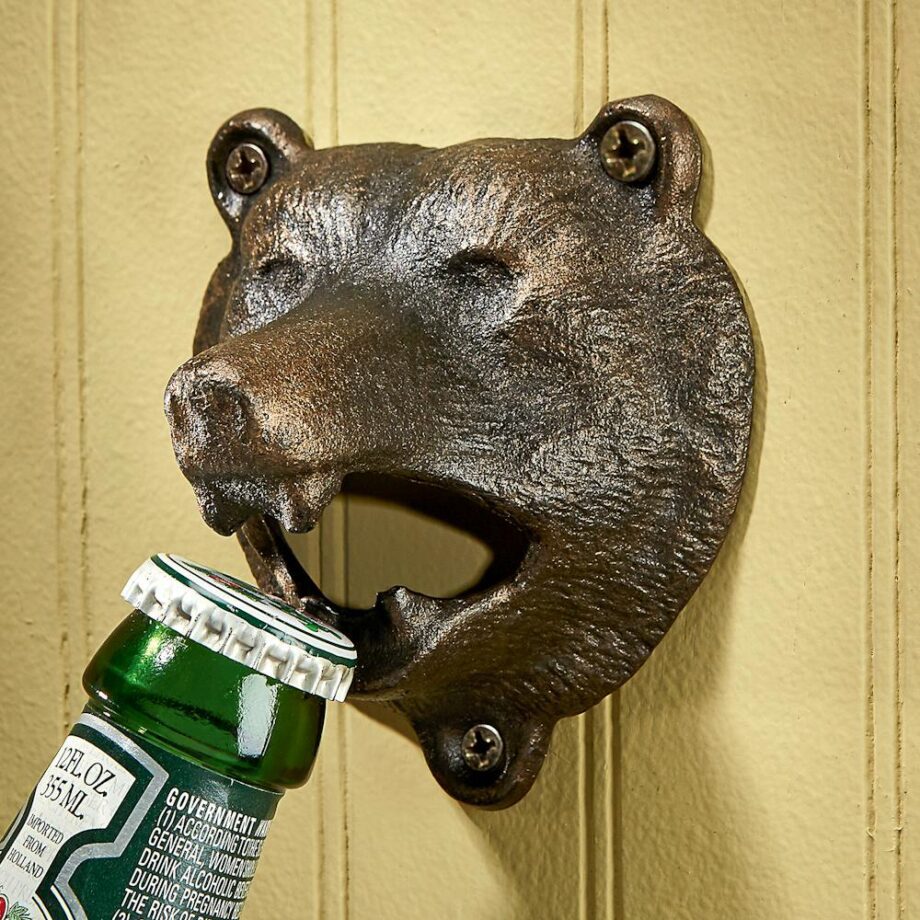 Grizzly Bear of the Woods Cast Iron Bottle Opener SP1622