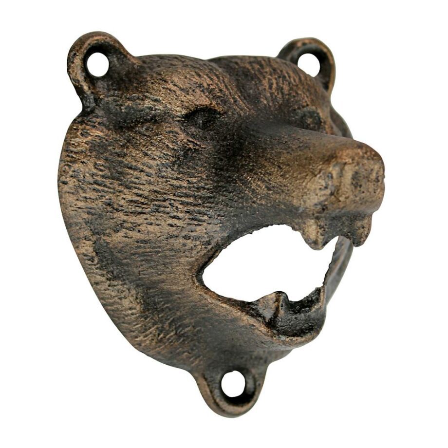 Grizzly Bear of the Woods Cast Iron Bottle Opener