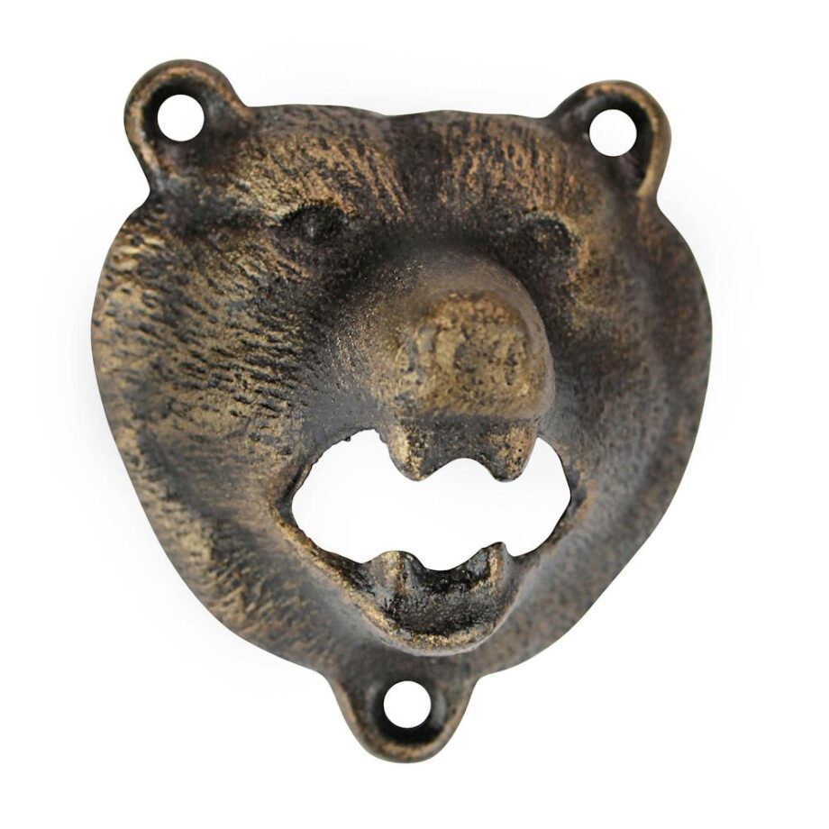 Grizzly Bear of the Woods Cast Iron Bottle Opener