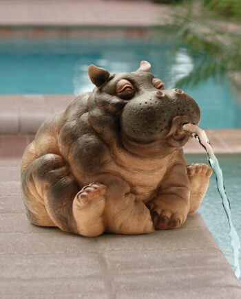 Hanna, the Hippo Spitter Piped Statue EU35009