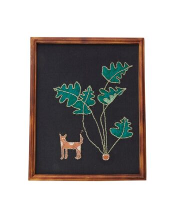 Happy Dog Embroidered Wall Art - 12.25"x 15.25" 61345.00