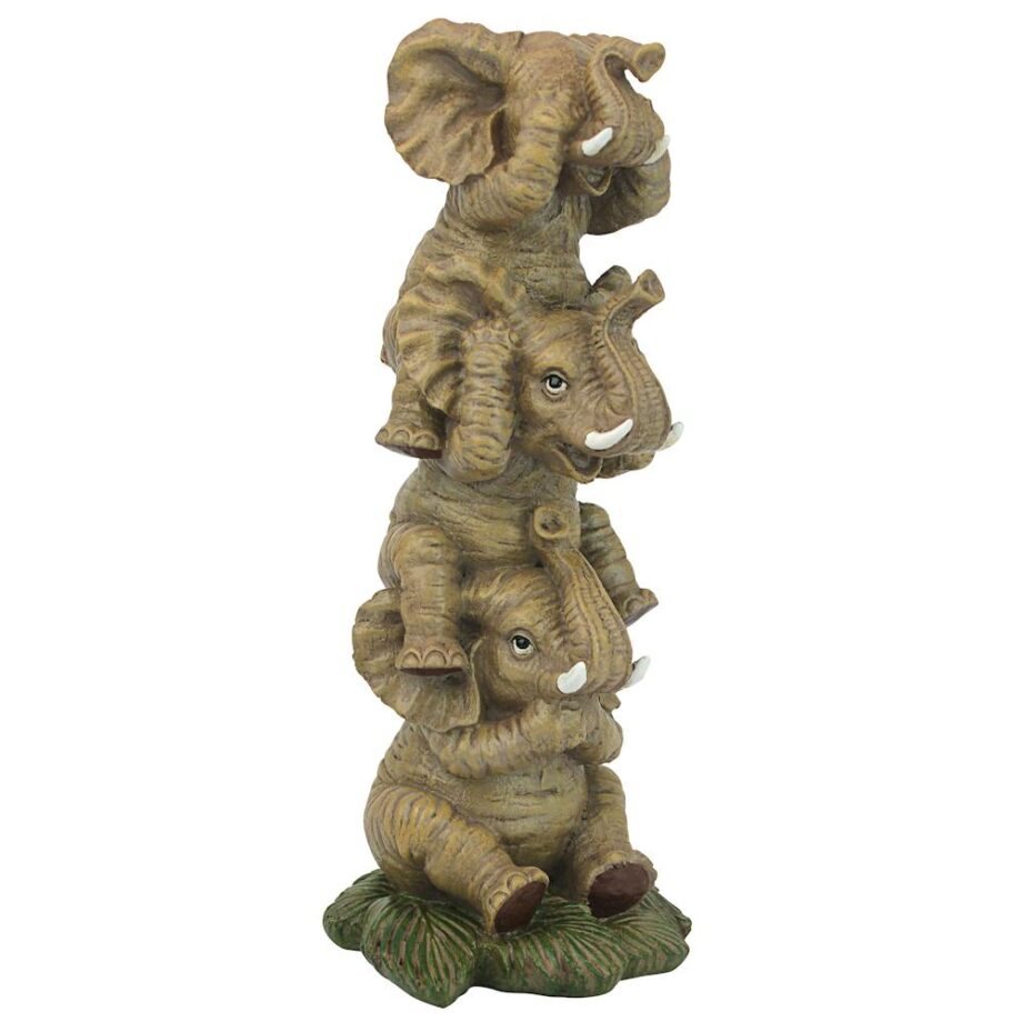 The Hear-No, See-No, Speak-No Evil Elephants Statue: Medium, Each