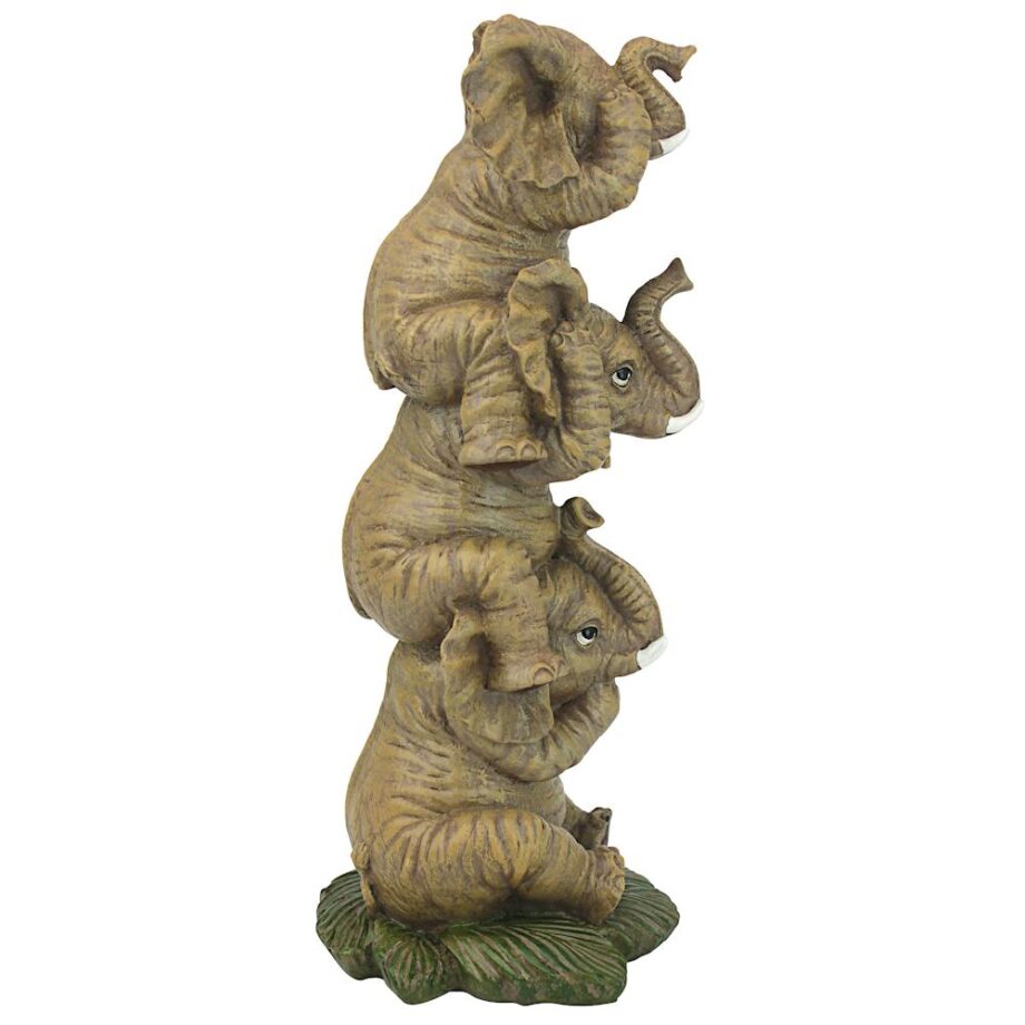 The Hear-No, See-No, Speak-No Evil Elephants Statue: Medium, Each