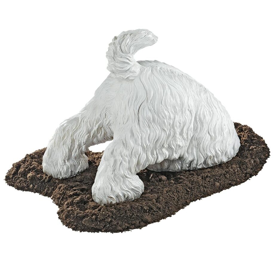 Highland Terrier Digging Dog Statue QL6521