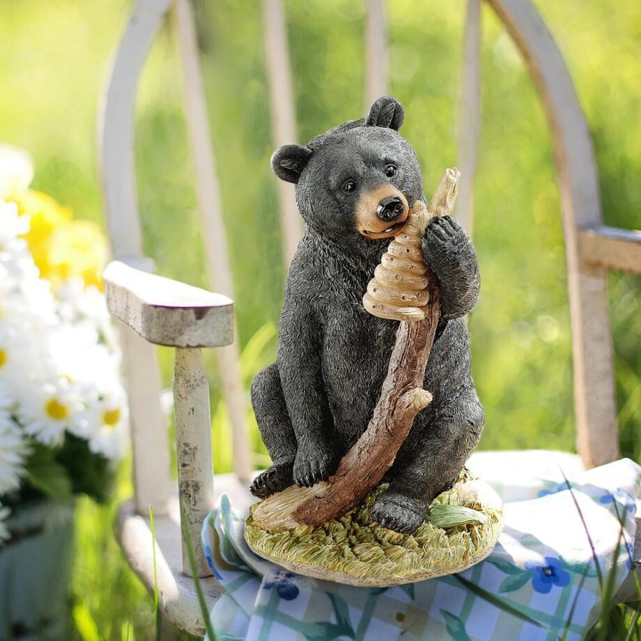 Honey the Curious Black Bear Cub Statue QL56987